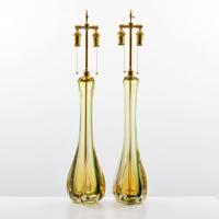 Pair of Murano Lamps, Manner of Flavio Poli - Sold for $1,105 on 05-25-2019 (Lot 331).jpg